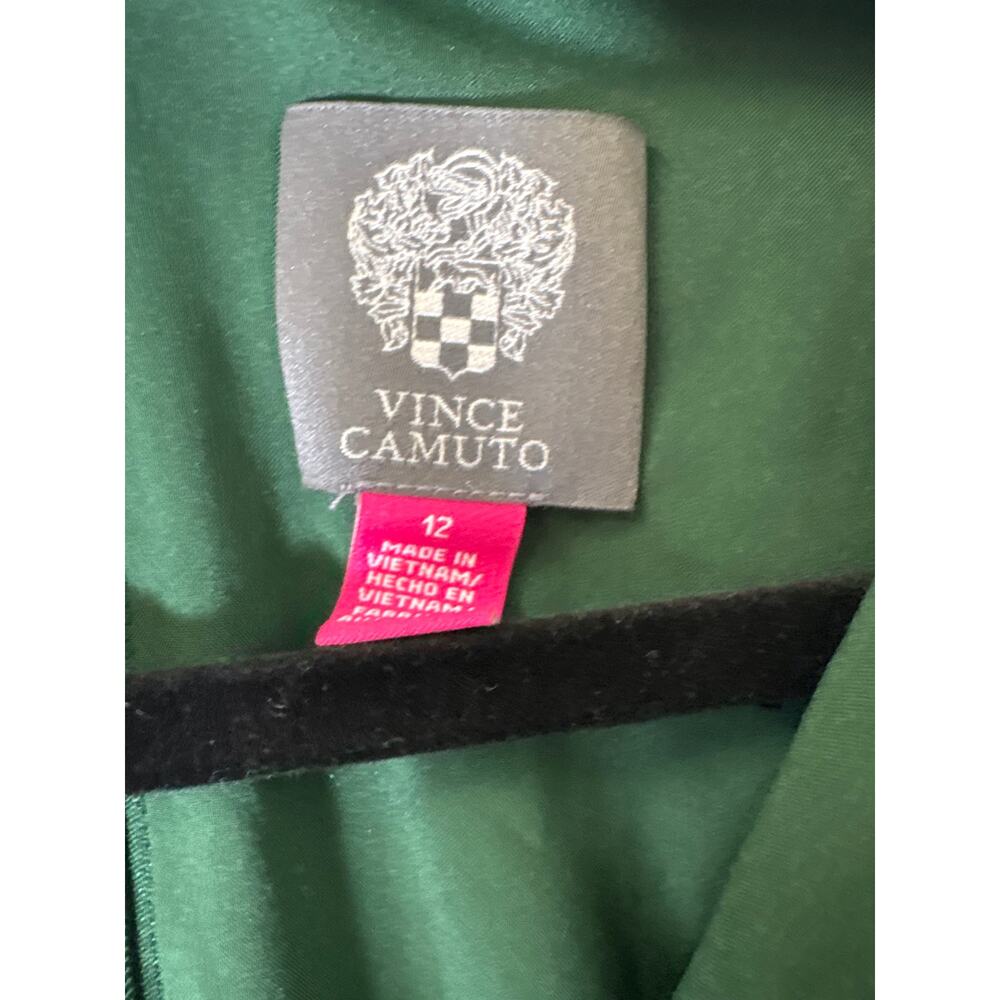NWT Vince Camuto Emerald Green Long Sleeve Knee Length Dress sz 12 - Picture 2 of 3